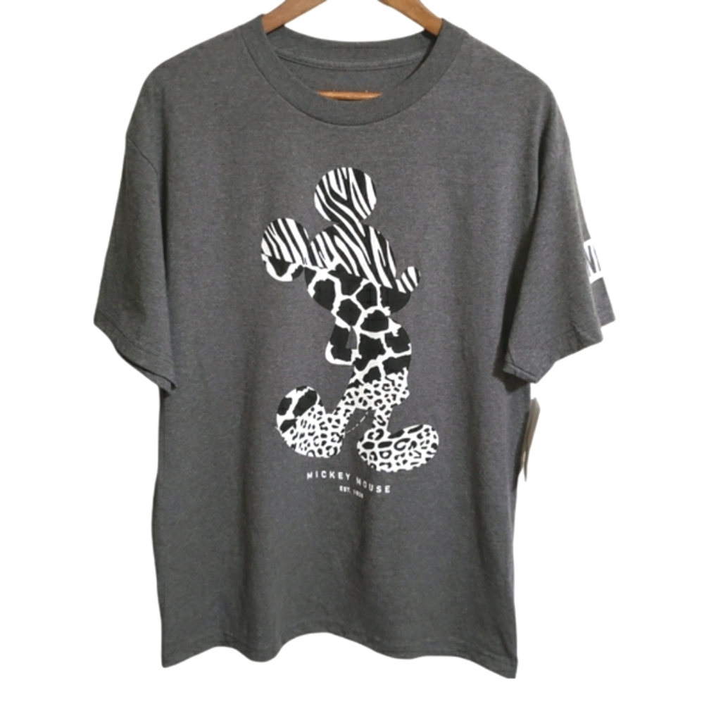 Disney NEFF Mickey Mouse Graphic Spotted Black/White Tee Men's Size Large NWT